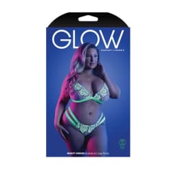 Glow Night Vision Bralett Panty White Q/S, image 3