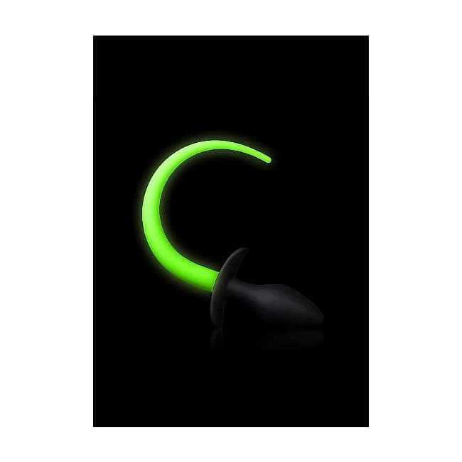 (wd) Glow Puppy Tail Plug Glow the Dark - Image 1