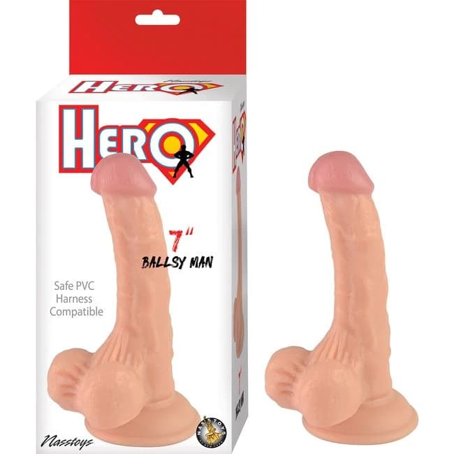 (wd) Hero 7in Ballsy Man Dildo - Image 1