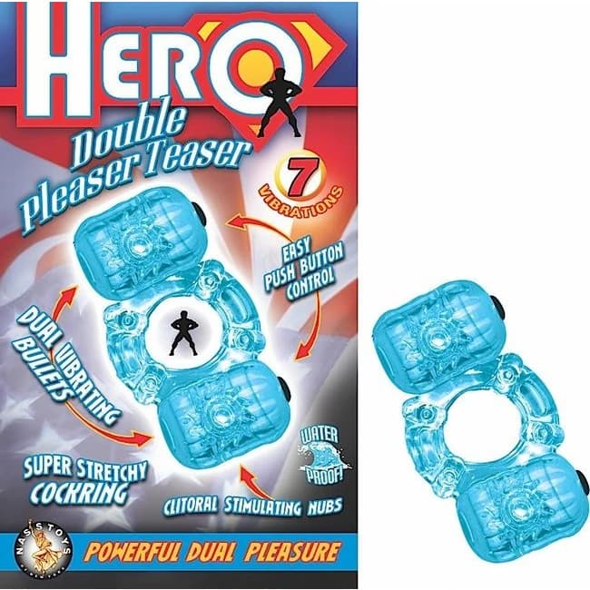 (WD) HERO DOUBLE PLEASER TEASE BLUE  - Image 1