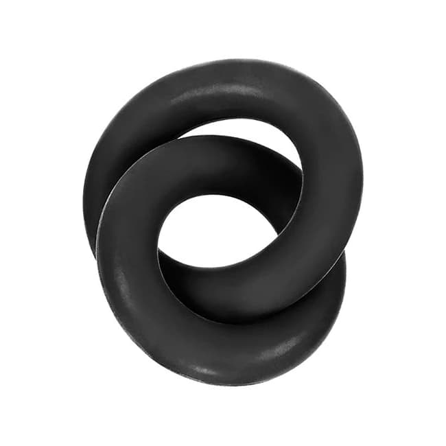 (wd) Hunkyjunk Duo Linked Cock Rings Tar (net) - Image 1