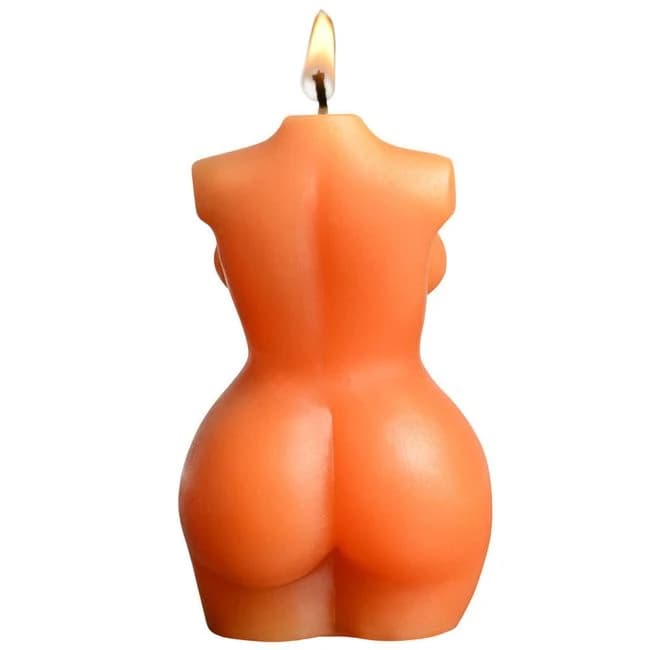 (wd) Lacire Orange Torso Form Candle - Image 1