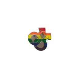 Lapel Pin Rainbow Double, image 1
