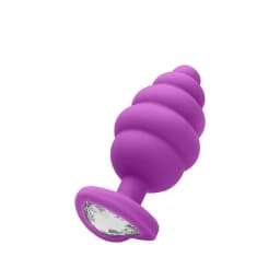 Large Ribbed Diamond Hear Plug, image 8