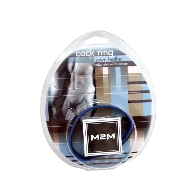 (wd) Leather Velcro C Ring Black/blue - Image 1