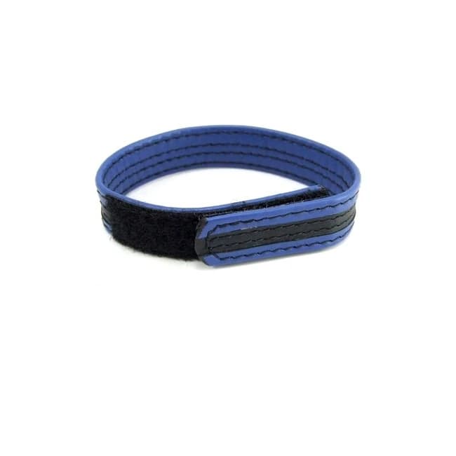 (wd) Leather Velcro C Ring Black/blue - Image 3