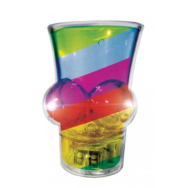 (wd) Light Up Rainbow Boobie Shot Glass - Image 1
