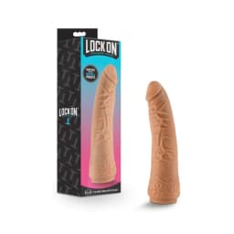 Lock on 7.5in Realistic L on Dildo Mocha, image 1
