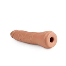 Lock on 7.5in Realistic L on Dildo Mocha, image 4
