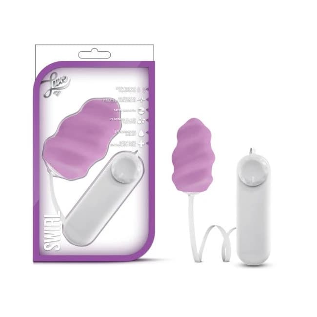 (wd) Luxe Swirl Bullet W/ Sili Sleeve Purple - Image 1