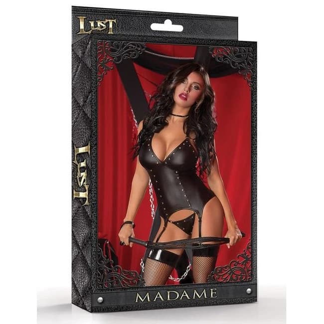 (wd) Madame Studded Corset/ G-string S/m - Image 1