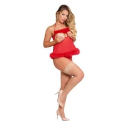 Marabou Babydoll Set, image 5