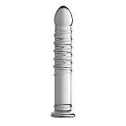 Master Series Ribbed Glas Dildo, image 2