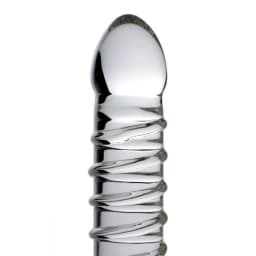 Master Series Ribbed Glas Dildo, image 3