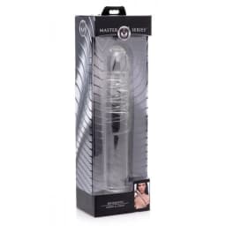 Master Series Ribbed Glas Dildo, image 4