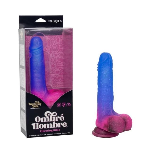 (wd) Naughty Bits Ombre Hombre Vibrating Dildo - Image 1