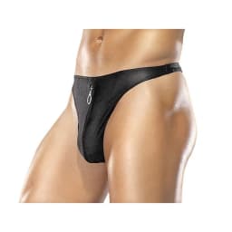 (wd) Nylon/spandex Zipper Thon Black S/m - Image 2