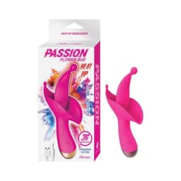 (wd) Passion Flower Bud Heat U Massager Pink - Image 1