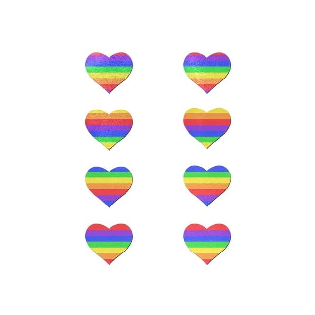 (wd) Pastease Body Minis 8 Min Rainbow Hearts - Image 1
