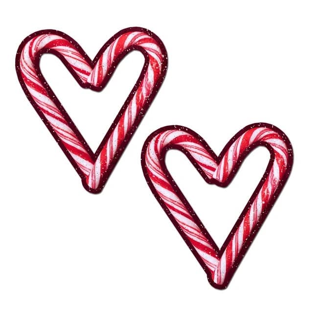(wd) Pastease Candy Cane Heart Outs - Image 1
