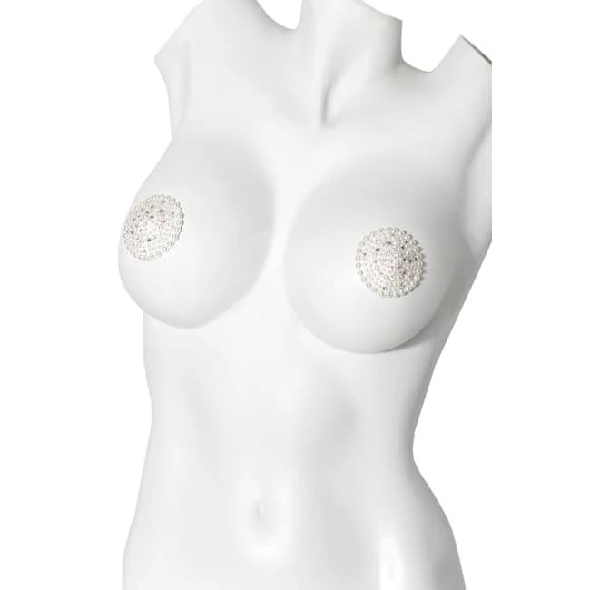 (wd) Pasties Pearl & Rhineston White - Image 1