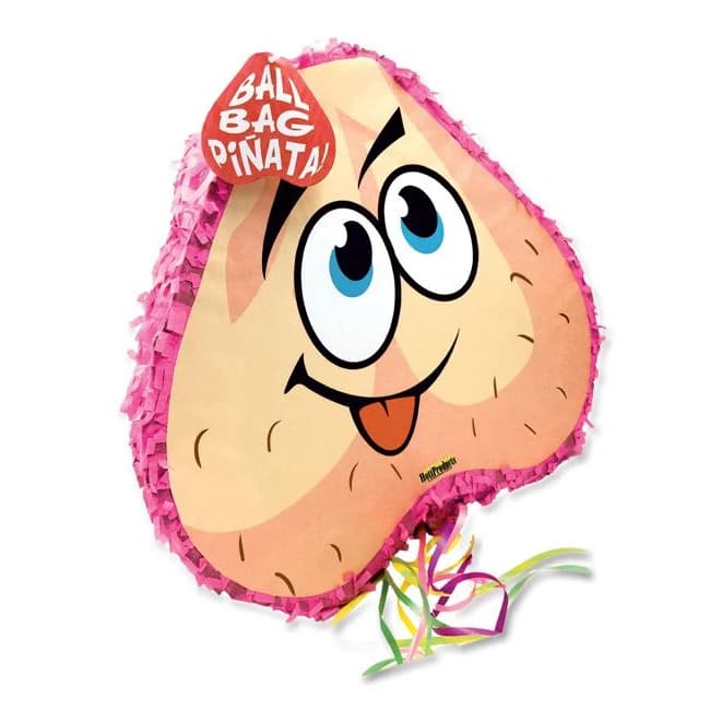(wd) Pink Pecker Bat & Ball Ba Pinata Combo Pack - Image 1