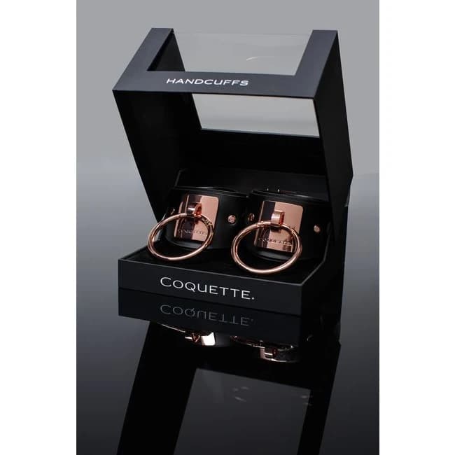 (wd) Pleasure Cuffs Black & Ro Gold - Image 2