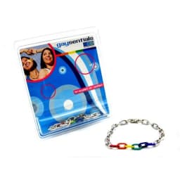 Rainbow & Silver Links Bracelet, image 2