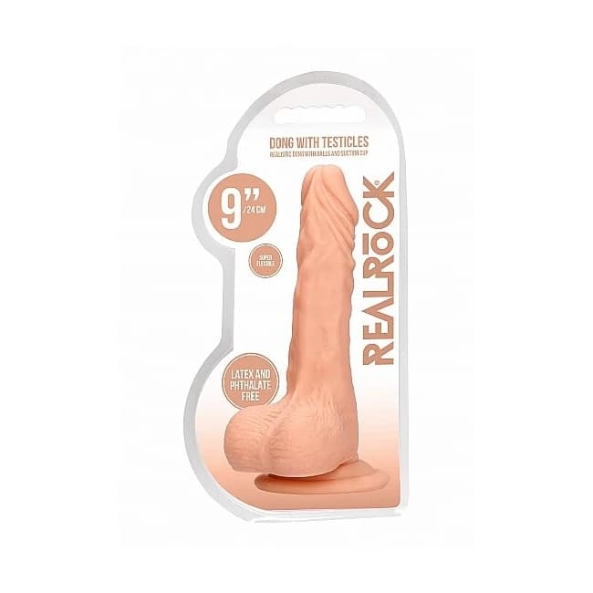 (wd) Realrock 9in Dong Flesh W Testicles - Image 2