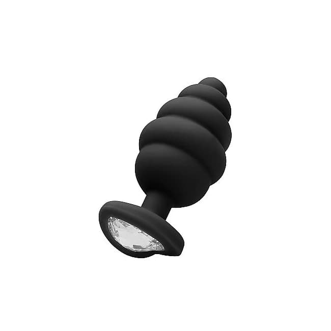 (WD) REGULAR RIBBED DIAMOND HE PLUG BLACK  - Image 1