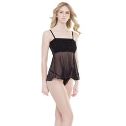 Ruffle Babydoll Black O/S, image 1