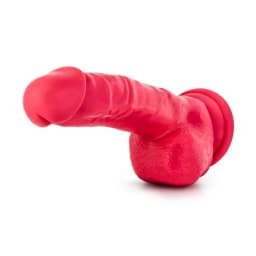 Ruse Shimmy Cerise Red Realistic Dildo, image 3