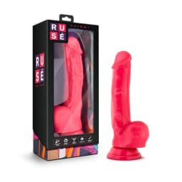 Ruse Shimmy Cerise Red Realistic Dildo, image 5