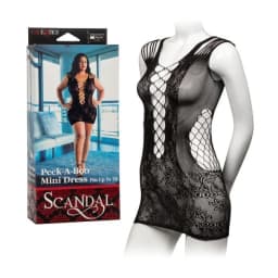 Scandal Plus Size Peek-a- Mini Dress, image 1
