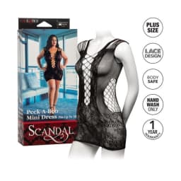 Scandal Plus Size Peek-a- Mini Dress, image 5