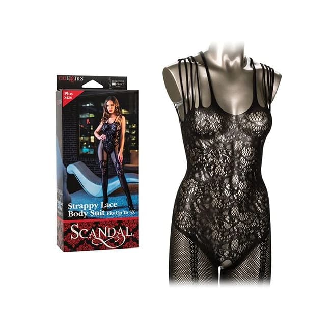 (WD) SCANDAL PLUS SIZE STRAPPY BODY SUIT  - Image 1