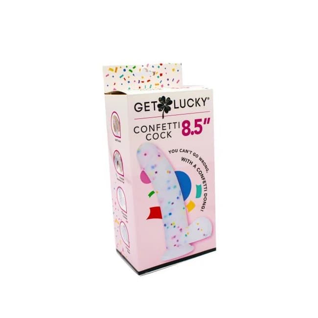 (wd) Shibari Get Lucky Confett Cock 8.5in - Image 1