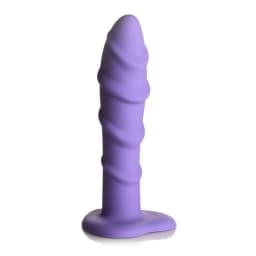 (wd) Simply Sweet Swirl Silico Dildo Purple - Image 1