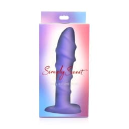 (wd) Simply Sweet Swirl Silico Dildo Purple - Image 2