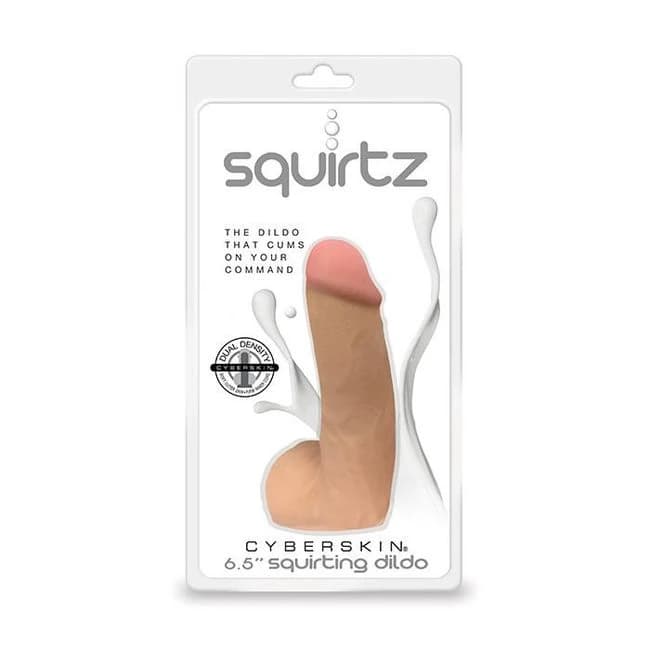 (wd) Squirtz Cyberskin 6.5 Squirting Dildo " - Image 1