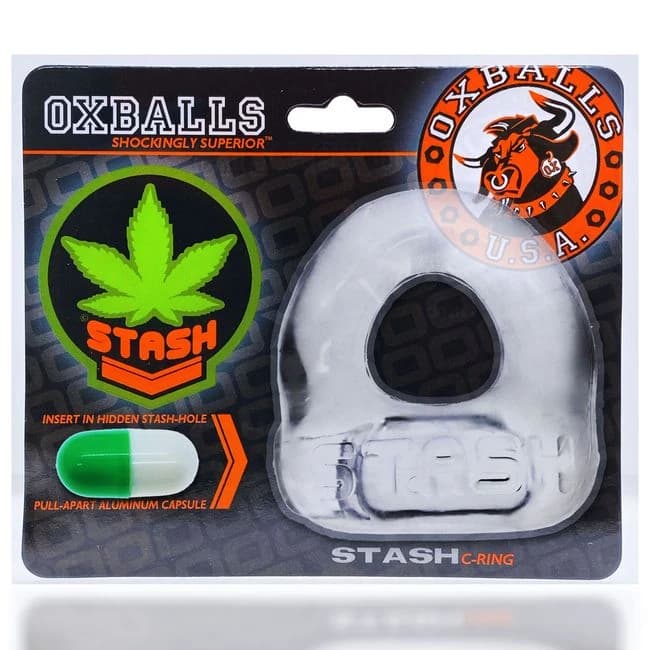 (wd) Stash Cockring W/ Capsule Insert Clear (net) - Image 1