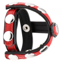 Strict Cock Gear Leather on Harness Red, image 2