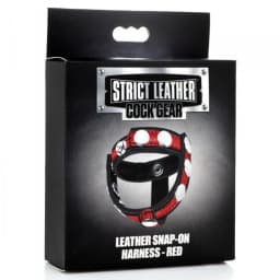 Strict Cock Gear Leather on Harness Red, image 3