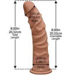 The D Ragin' D 8 Caramel Ultraskyn Dildo ", image 2