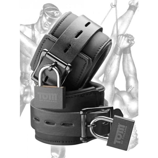 (wd) Tom of Finland Neoprene W Cuffs W/locks - Image 1
