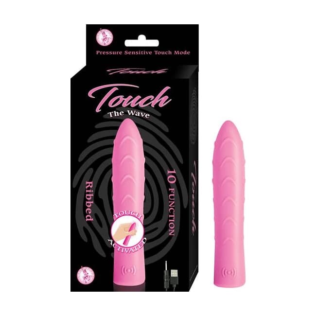 (wd) Touch the Wave Pink Ribbe Vibrator - Image 1