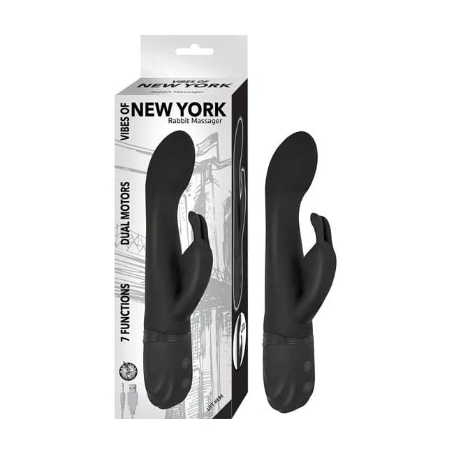 (wd) Vibes of New York Rabbit Massager Black - Image 1