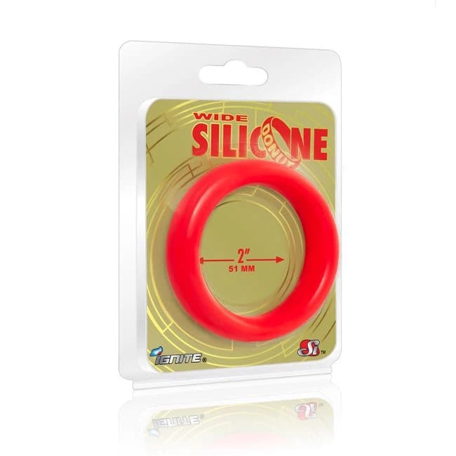 (wd) Wide Silicone Donut Red 2 - Image 1