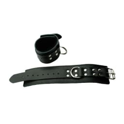 (wd) Wrist Restraints Black Fa Fur - Image 1