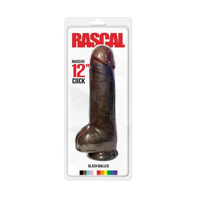 (wd)black Balled Dildo 12in - Image 2